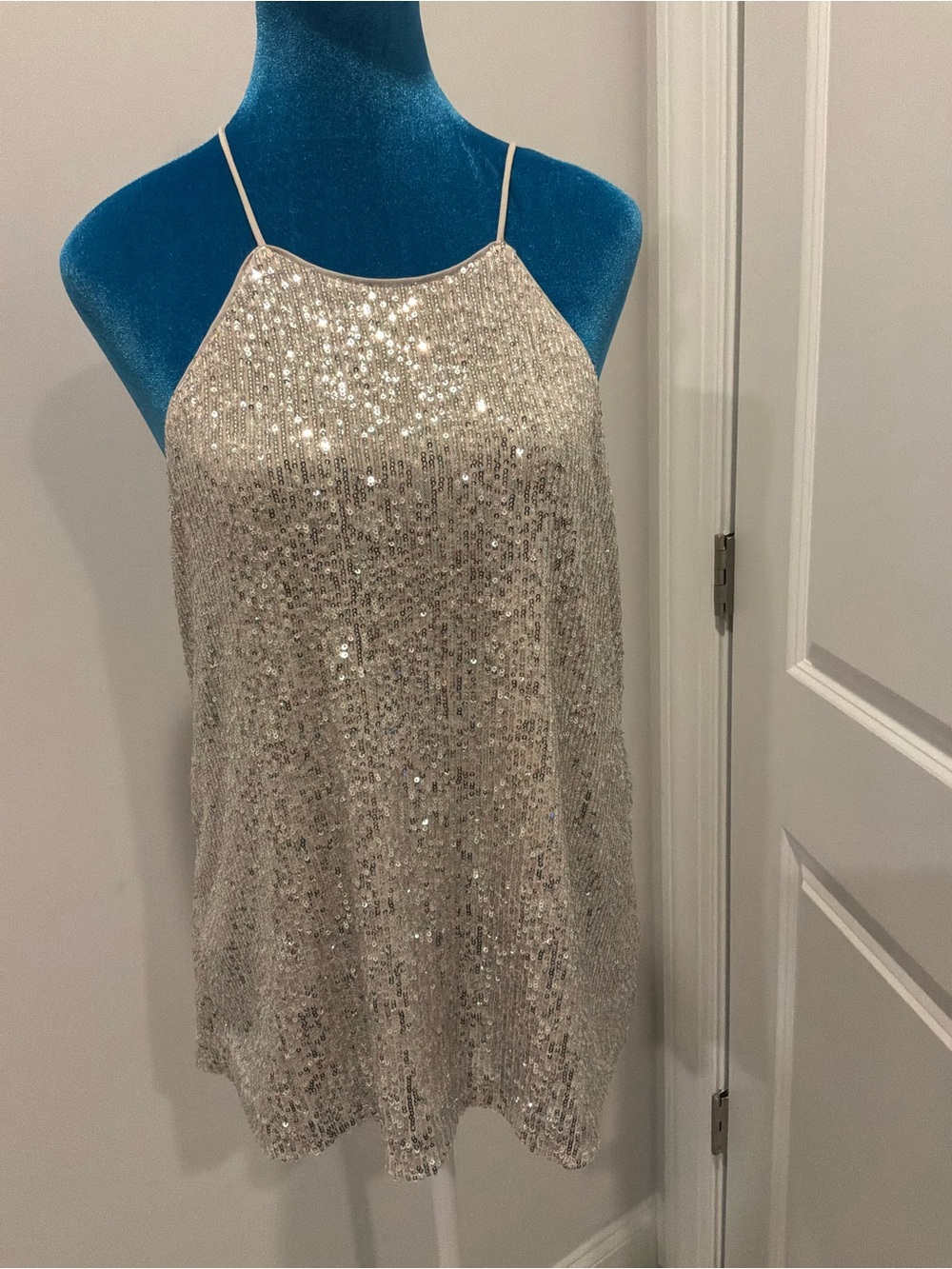 Banana Republic Silver Sequin Camisole